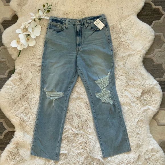 Good American Denim - Good American Good Boy Straight Leg Jeans Size 12/31